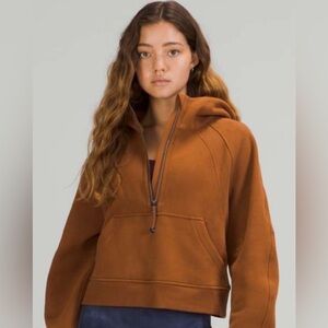 Lululemon Women’s half zip, oversized scuba. Butternut Brown color. EUC. Size 4.